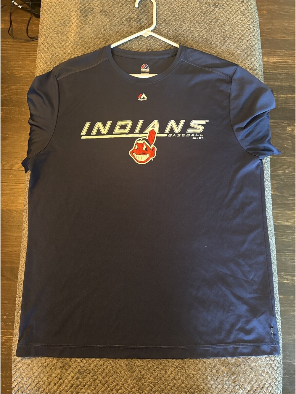Vtg Cleveland Indians Chief Wahoo Spell Out Y2K Logo Mens XL T Shirt MLB